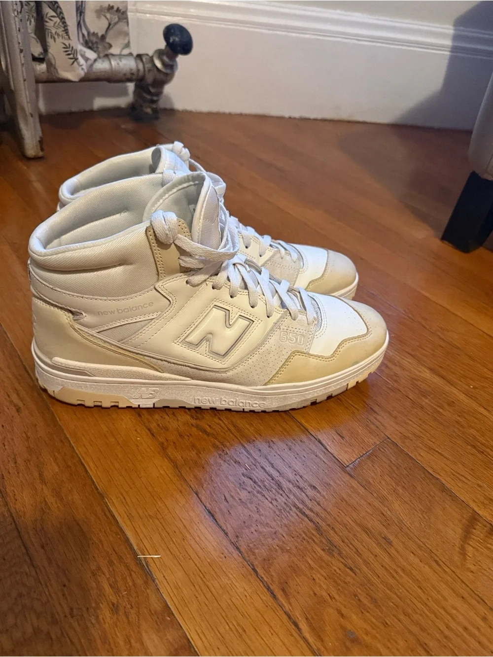 New Balance Men's Natural 650 High-Top Lace-Up Sneakers (BB650RPC) Size 14